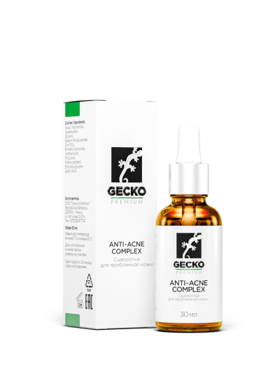 GECKO Anti Acne Complex Сыворотка для проблемной кожи, 30ml