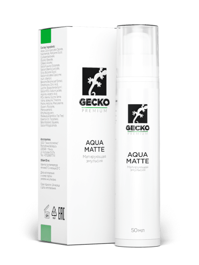GECKO AQUA MATTE Себорегулирующая матирующая эмульсия, 50 мл