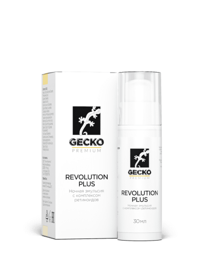 GECKO REVOLUTION PLUS Ночная эмульсия с комплексом ретиноидов (0,42%), 30 мл